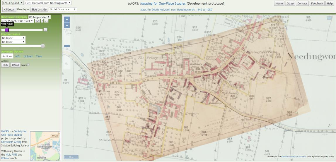 Fire map over 1887 OS map