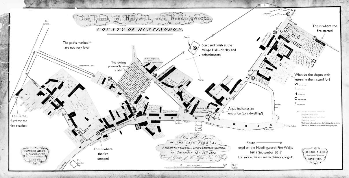 Needingworth 1847 Fire Map